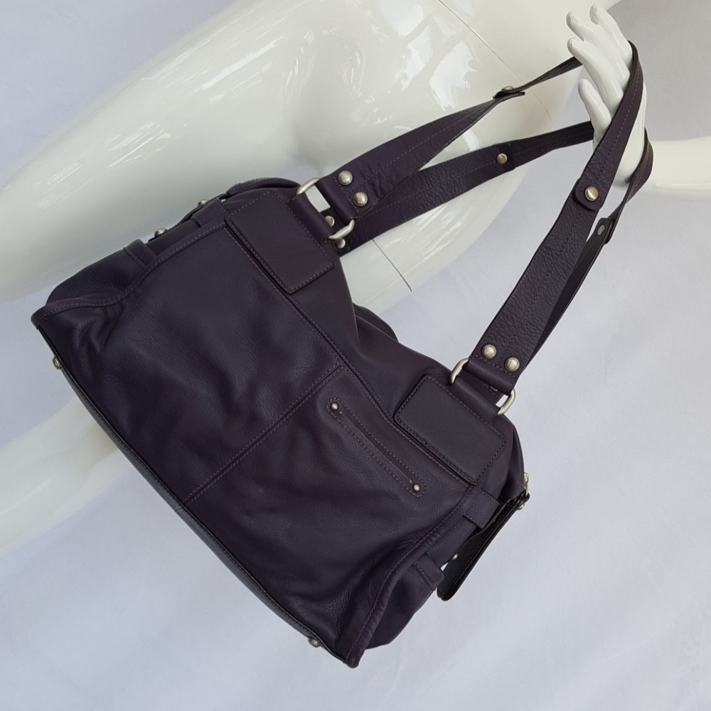 Makowsky Plush Purple Handbag - Picture 2 of 8